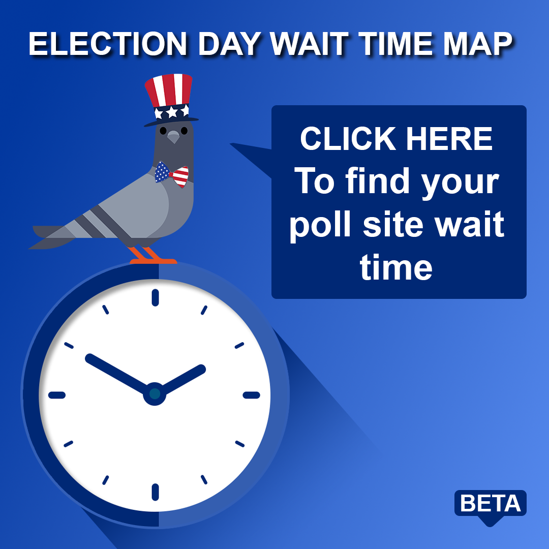 Election Day Wait Time Map